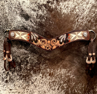 Gourmette Western en cuir tressé Gourmette Western en cuir tressé