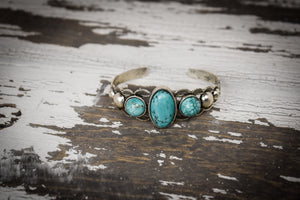 Natural stone cuff bracelet