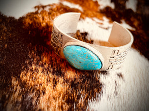 Natural stone cuff bracelet